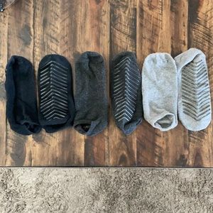 Sticky socks. Black & gray. Like new.